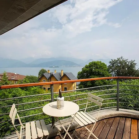 Lakeview Villa, Terrace And Garage Stresa